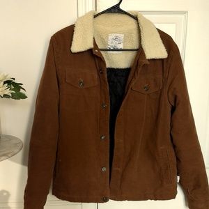 Sherpa Lined Tan/Brown Corduroy Jacket